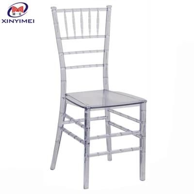 PC Monobloc Crystal Resin Chiavari Chair for Wedding Party