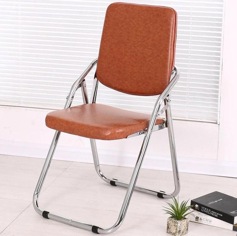 Cheap Home Indoor Hotel Meeting Silla Wood PU Metal Folding Chair