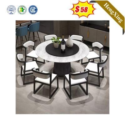 Nordic Modern Wooden Home Furniture Melamine Dining Table with Chair Combination