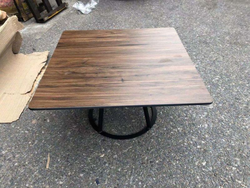 Modern Commercial Coffee Shop Furniture Veener Timber Table Top