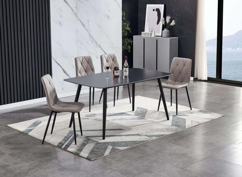 Nordic Luxury Restaurant Home Kitchen Sillas Upholstery Soft Fabric High Back Modern Velvet Dining Chair for Dining Room