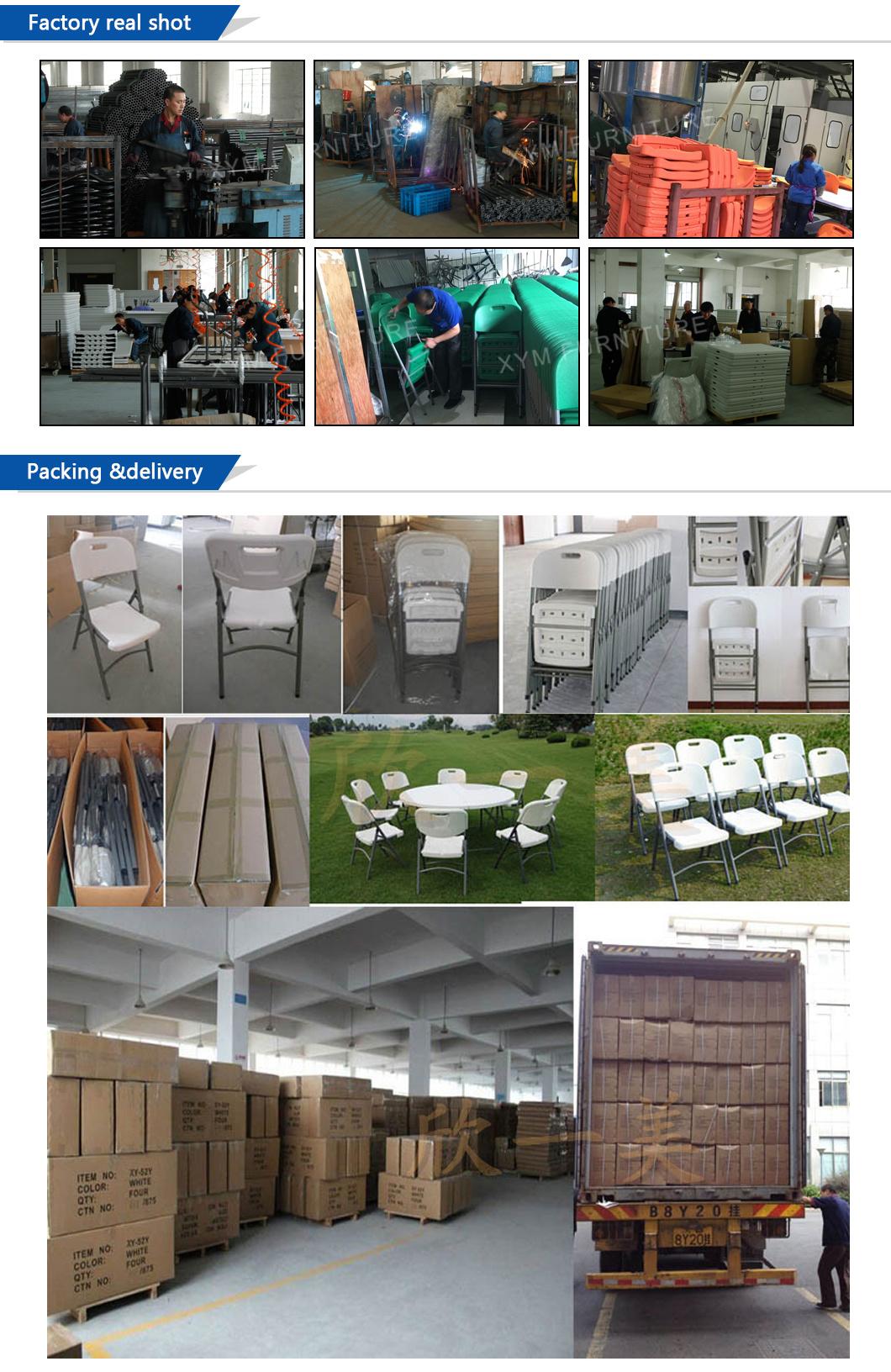 Hot Sale White Plastic Folding Chairs for Wedding, Cheap Outdoor Plastic Used Metal Folding Chair for Sale