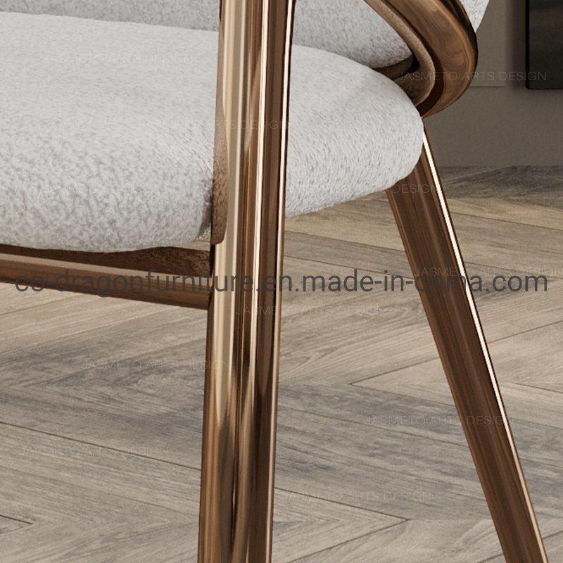 Luxury Modern Steel Dining Chair with Arm for Dining Furniture