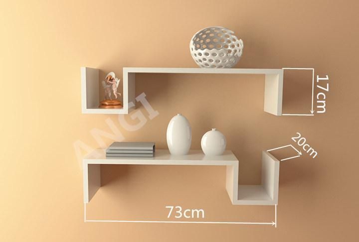 Angi Wall Shelf Set of 2 Display Rack Book Shelf Furniture GB2803