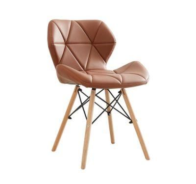 New Style Hot Sale Simple and Modern Northern Europe Style High End Customization Leather Cushion Metal Dining Chairs