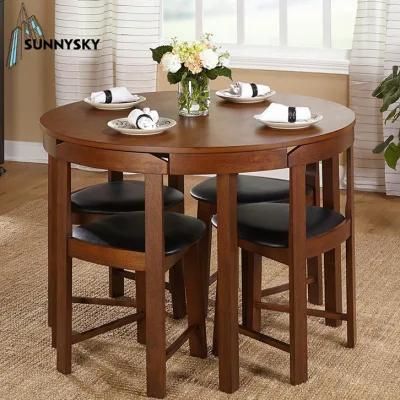 Wooden Black Dining Table Bench for 4 New Design Furniture Restaurant Dining Tables