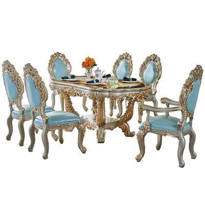 Dining Room Furniture Dining Table with Leather Dining Sofa Chair in Optional Furnitures Color