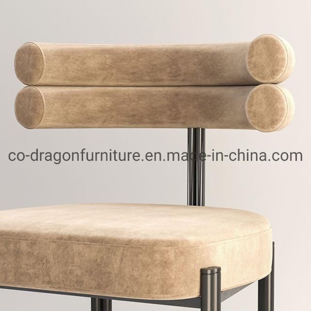 Modern Steel Dining Chair with Fabric for Dining Room Furniture