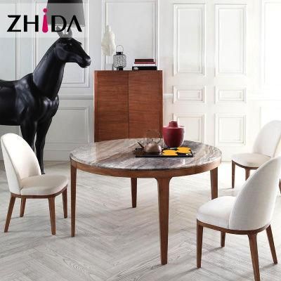 Modern Natural Stone Marble Dining Table with Round Shape