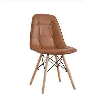 Colorful PU Leather Wooden Frame Restaurant Furniture Dining Chair