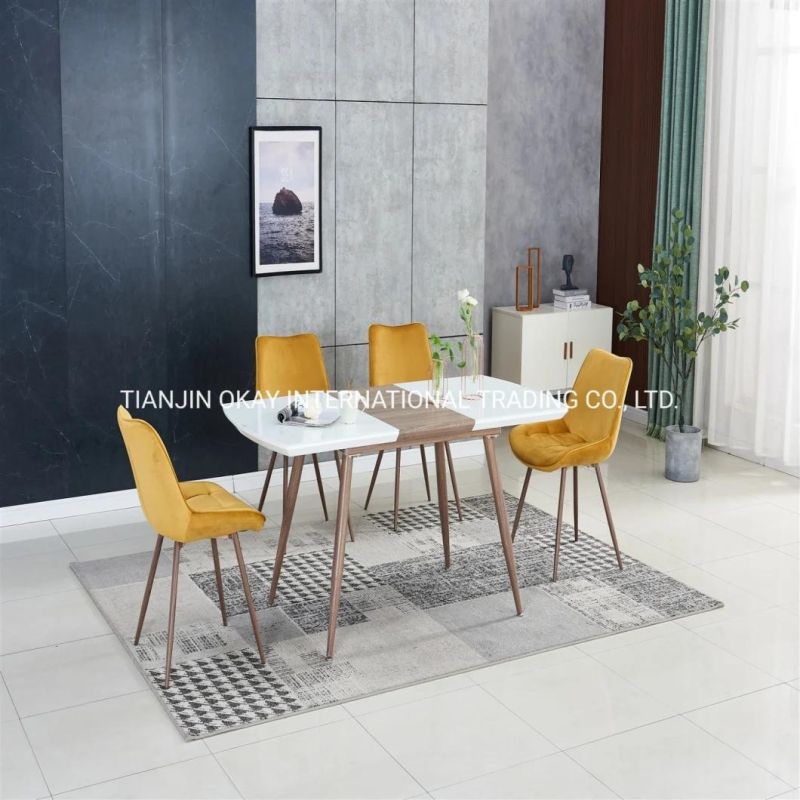 Big Size Round Dining Table Modern Dining Room Furniture White Finishing Solid Wood Luxury Design Round Dining Table