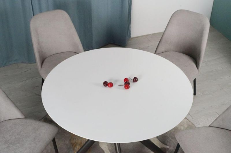 High Quality Marble Round Ceramic Tile Top Dining Table