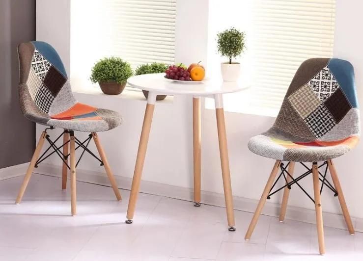 Modern Design Cheap Home Furniture Dining Room Chairs Nordic Dsw Patchwork Fabric Chair