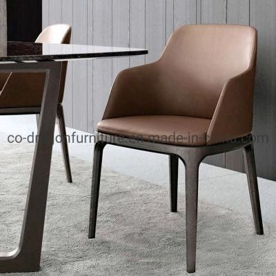 High Quality New Design Home Furniture Wooden Leather Dining Chair