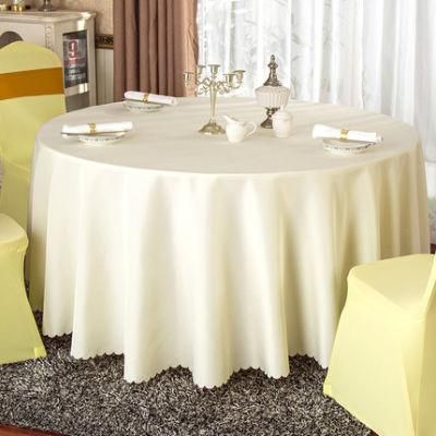 High Quality Polyester Tablecloth for PVC Plastic Round Table Cloth