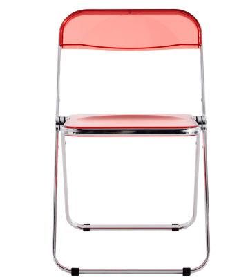 Modern Fashion Transparent Clear Acrylic PC Plastic Folding Chair