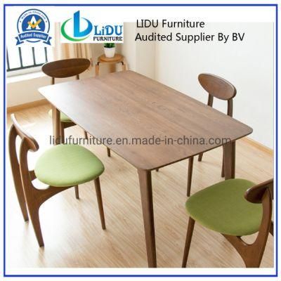 High Quality Oak Wood Dining Table Modern Dining Room Furniture Dark Color