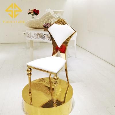 Luxury Design Stainless Steel Dining Chair Without Armrest