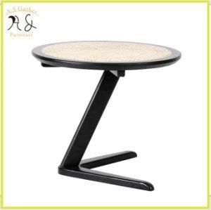 New Style Design Natural Rattan Wooden Round Side Table Garden Table