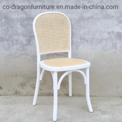 Wholesale Steel Banquet Chair with Rattan Wick for Dining Furniture