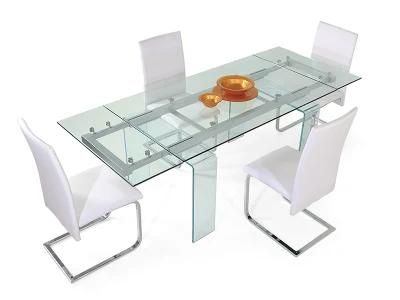 Modern Tempered Glass Dining Table for Restaurant
