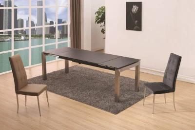 Modern Artificial Marble Tempered Glass Dining Table