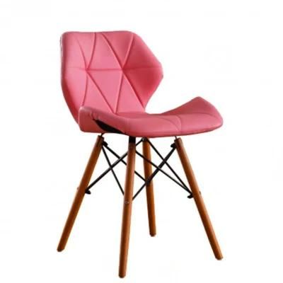 Modern Design Cheap Home Furniture PU Leather Dining Room Chairs Beech Wood Legs Colorful Fabric Dining Chair