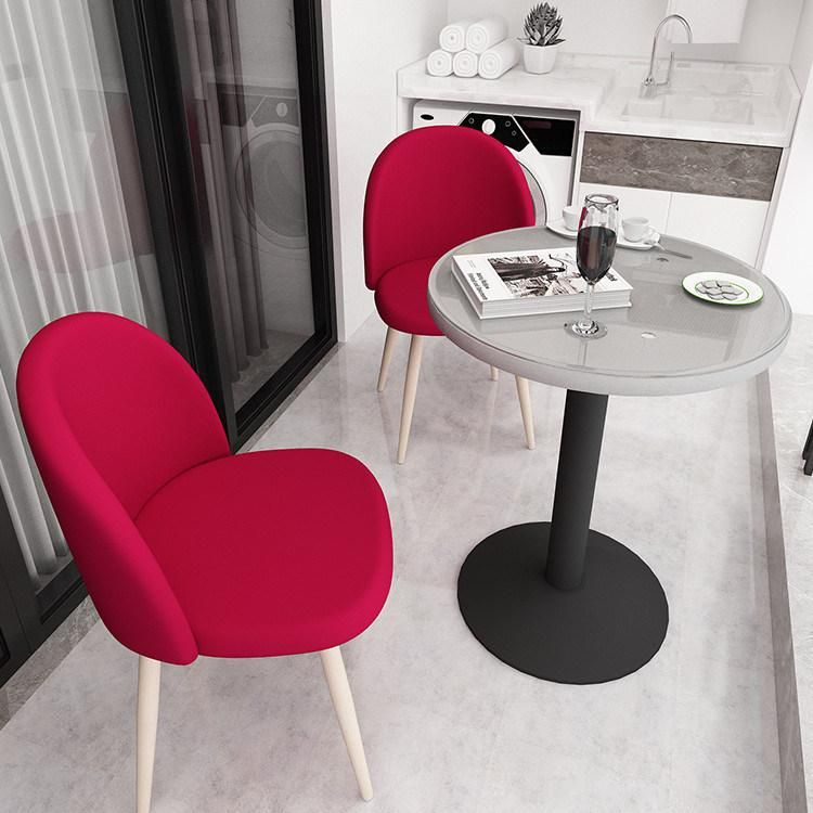 Dining Room Furniture Velvet Fabric Dining Chairs Modern Metal Frame Chairs