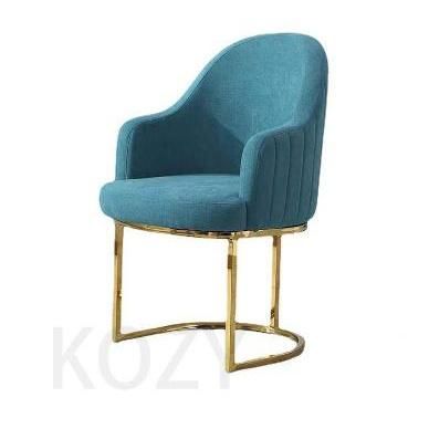 Velvet Modern Luxury Dining Chairs with Metal Legs