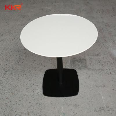 Kfc Restaurant Solid Surface Dining Table with Black Base