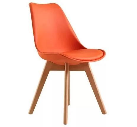 PP Side Beech Wood Legs Saarinen Tulip Chair Cheap Restaurant Plastic Dining Chair