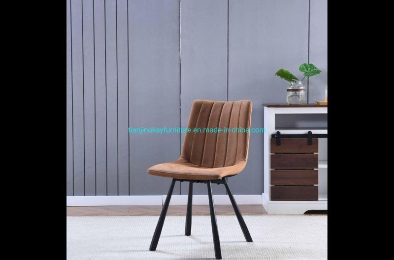 Fashipnable Kd Legs with More Loading Ablility Metal Chair with Special Fabric
