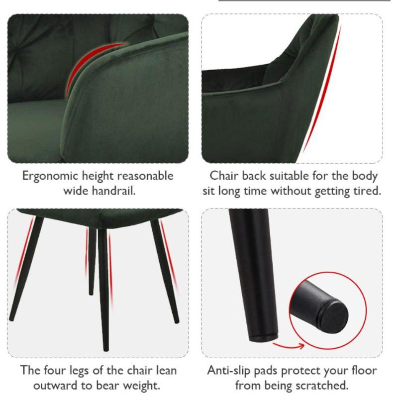 Dining Dining Chair Modern Luxury Nordic Stainless Steel Wooden Fabric Velvet Leather Dining Room Dining Chairs