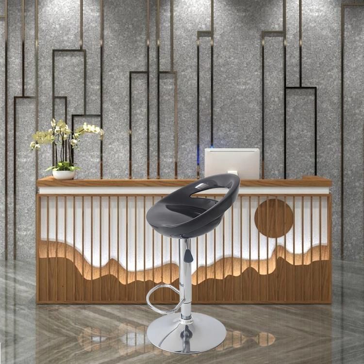 ABS Bar Stool with Chrome Base and Chrome Footrest