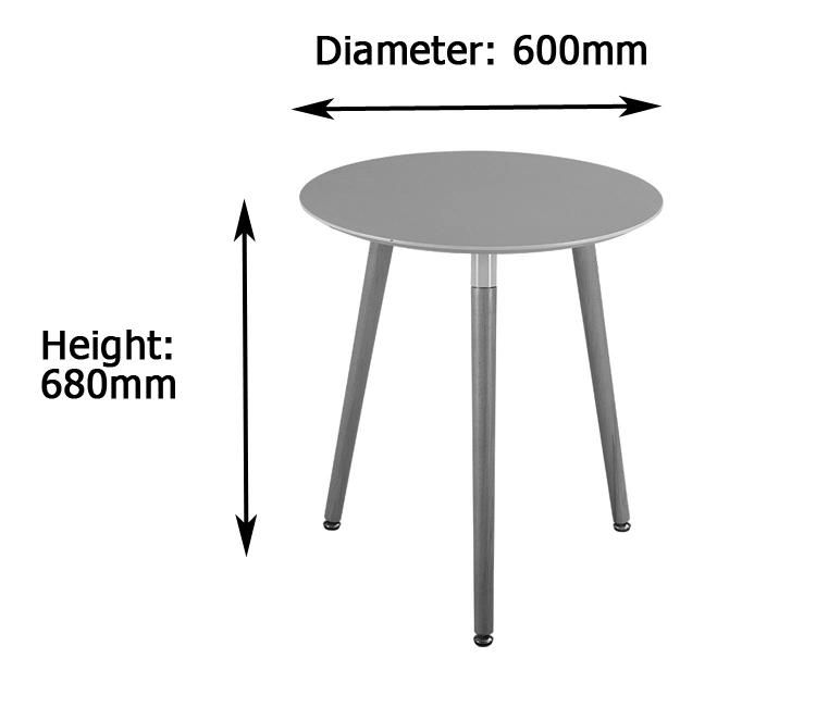 Cheap Price High Quality Coffee Round Dining Tea Table with Wood Legs