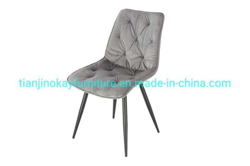 Nordic Luxury Restaurant Home Kitchen Sillas Upholstery Soft Fabric High Back Modern Velvet Dining Chair for Dining Room