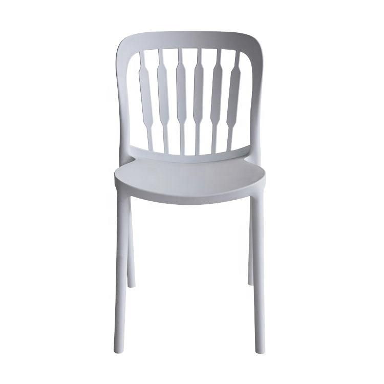 Hot Selling Modern Restaurant Stackable White PP Plastic Dining Room Arm Chair