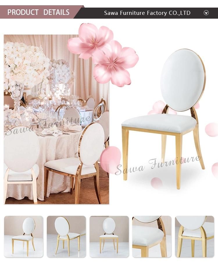 Event Furniture Gold Chair with PU Leather