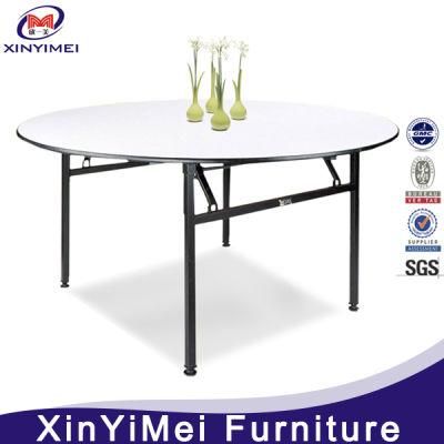 New Design Dining PVC Round Plywood Table for Wholesale (XYM-T01)