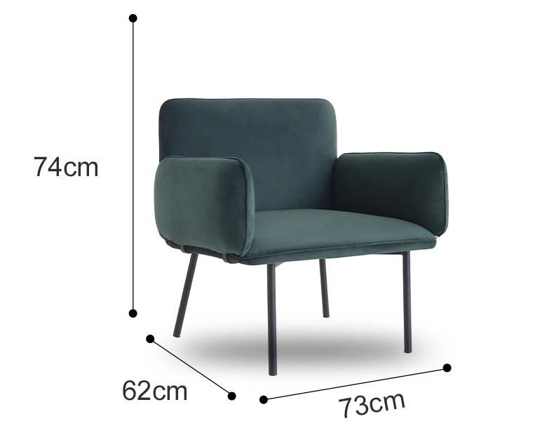 Luxury Design Restaurant Chaise Modern Fabric Dinning Green Dining Velvet Chairs