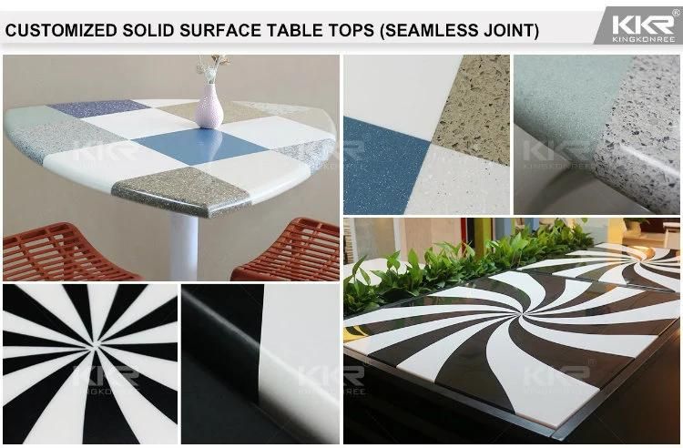 Commercial Furnituure Custom Made Sizes Marble Top Corian Acrylic Solid Surface Table for Dining Room