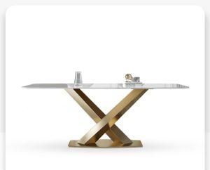 Golden Stainless Steel Dining Table