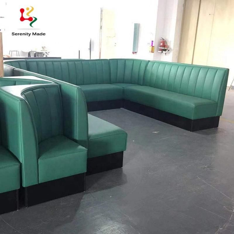 New Restaurant Furniture Timber Base Banquette Seating Sofa Set