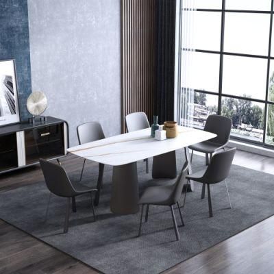 Modern Furniture Dining Room Square Ergonomically Fabric Chair Dining Table Restaurant Furniture