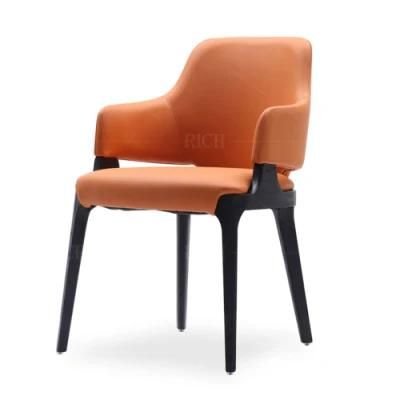 Commercial Restaurants and Cafe Chairs Hotel Used Modern Dinner Chairs for Dining Faux Leather Dining Chairs