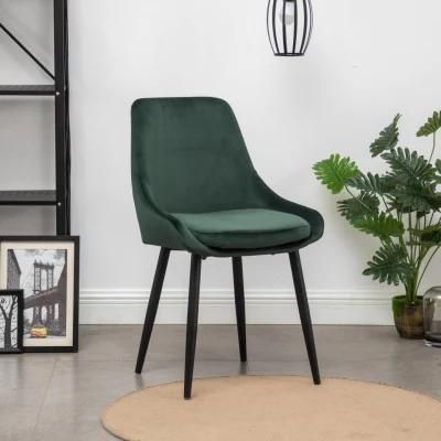 Bazhou Factory Wholesale Low Price Modern PU/Fabric Dining Room Chair Wooden Legs Dining Chair for Sale