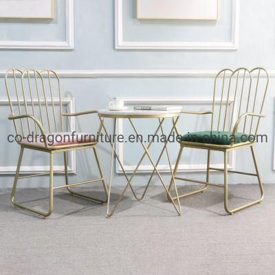 Modern Wedding Furniture Gold Metal Dining Chair with Velvet