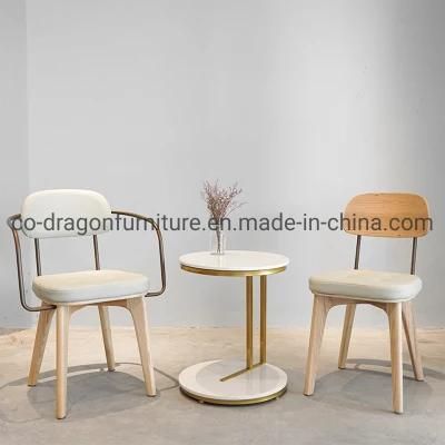 New Design Leather Wooden Legs Dining Chair for Home Furniture