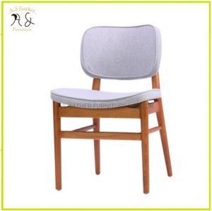 Living Room Dining Chair Wooden with Seat Pad Cafe Chair
