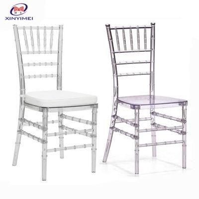 Resin Plastic Crystal Clear Acrylic Chiavari Tiffany Chairs